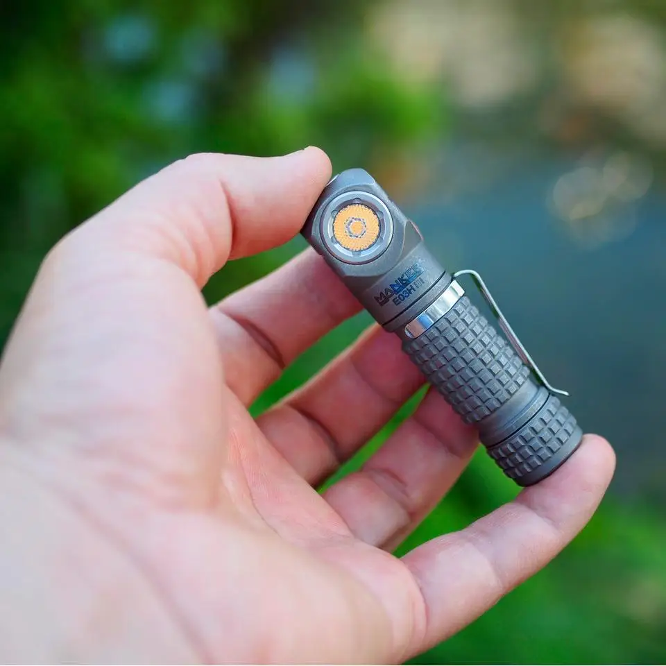 

Manker E03H III Titanium EDC Headlight USB-C Rechargeable 14500 Battery Powered Head Torch Lantern with RGB Diffused lens covers