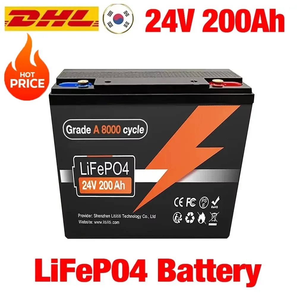 

аккумулятор 24v lifepo4 150Ah✅Battery Pack With Grade A Cells For Trolling Motor RV Camping Solar System Golf Cart Home Ener