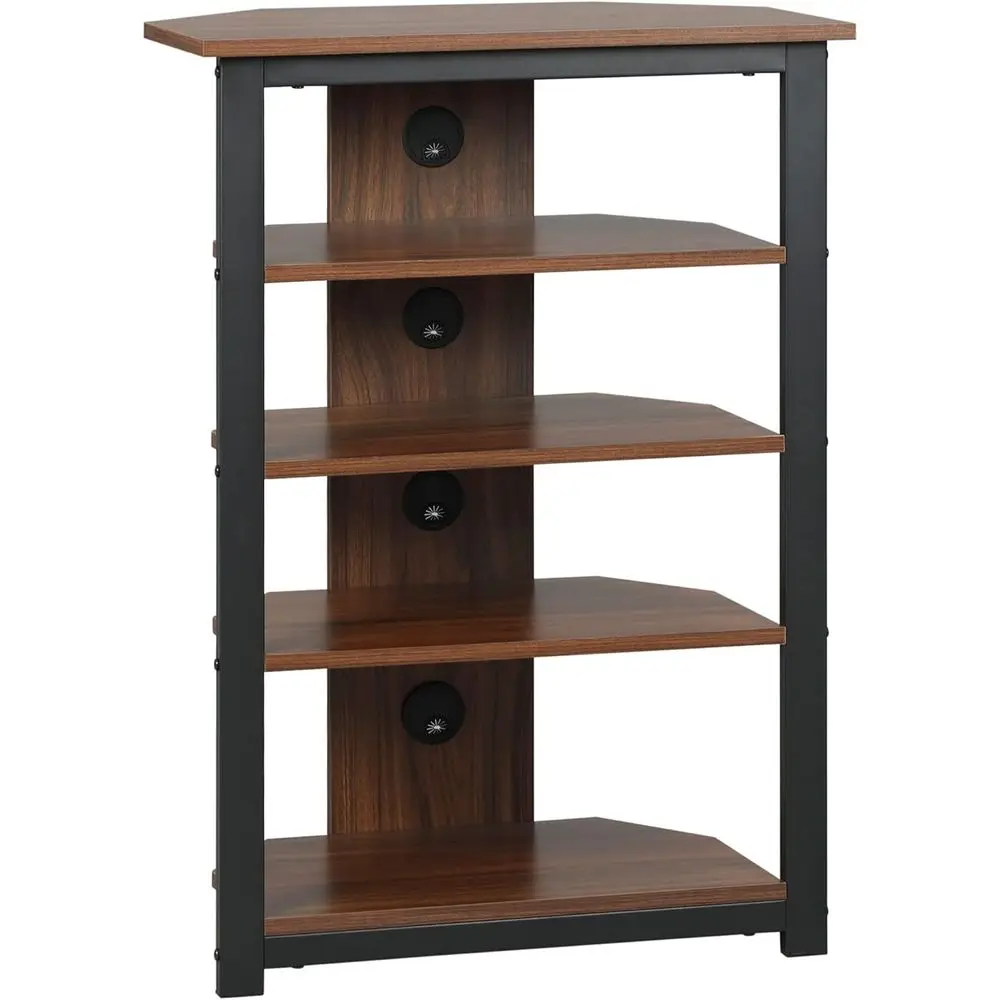 

HOMCOM Media Stand with 4-Tier Audio Rack AV Media Shel with Cable Management or DVD Players Game ole TV Box Cable Box Wii Route