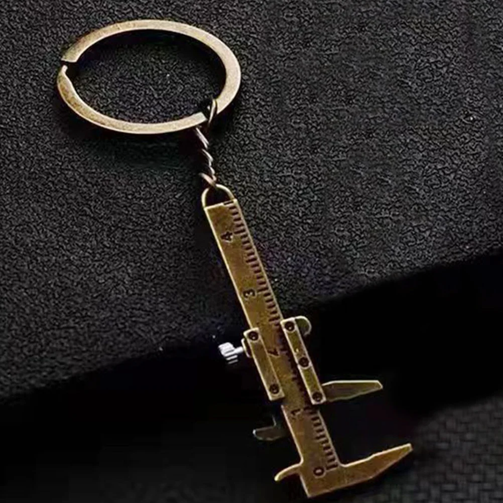 

3Pcs Mini Vernier Caliper Keychain Portable Metal Measuring Tool Small Compact for Backpack Schoolbag Purse Ruler Charm Keychain
