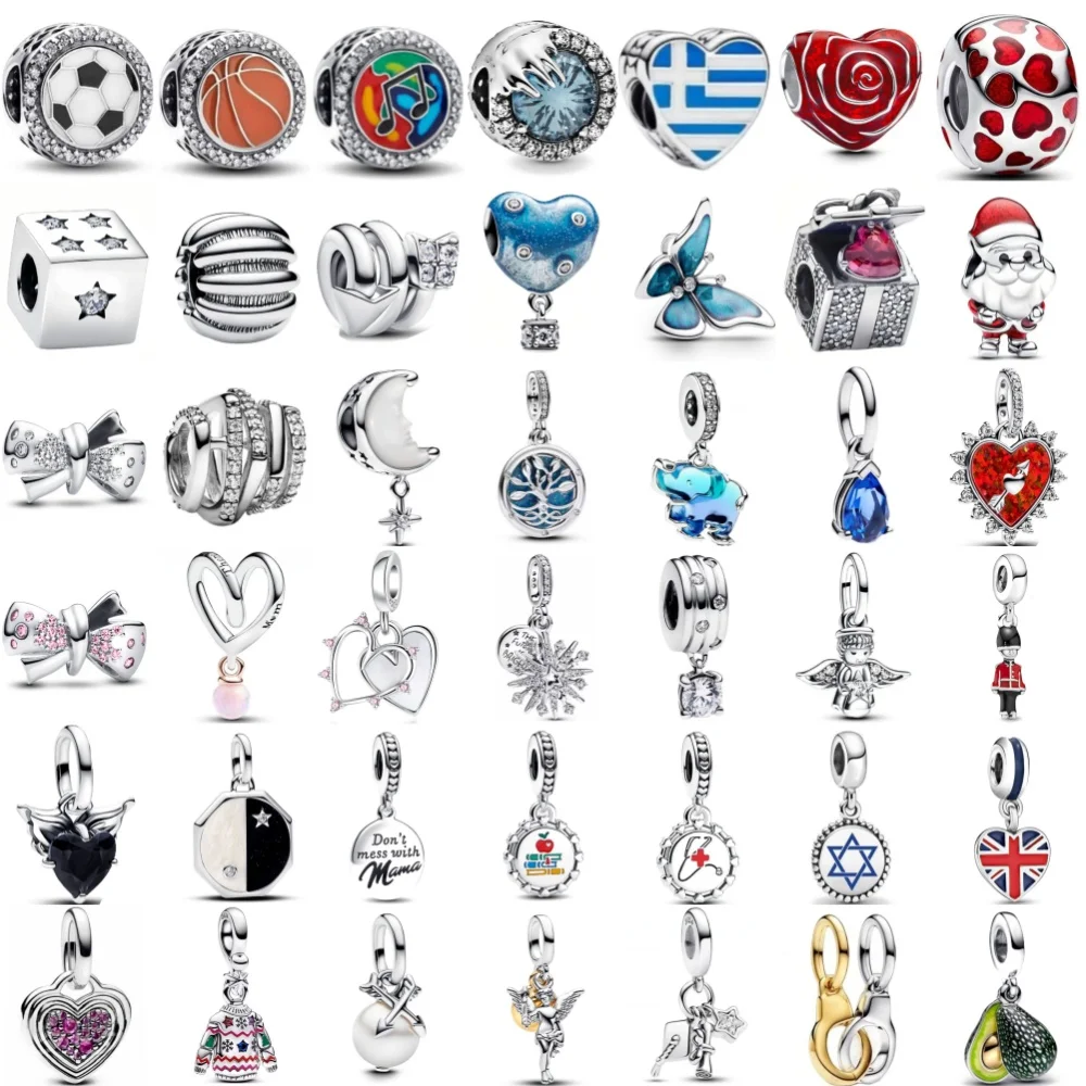 

Hot Selling 925 Silver,Blue Butterfly,Elephant,Moon,Bow Beads Pendant Suitable European Original Bracelet DIY Exquisite Jewelry