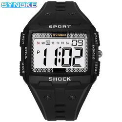 SYNOKE Mens Watch Digital Waterproof 50M Big Screen Numbers Sport Watch Military Army Watches Male Stopwatch Reloj Hombre