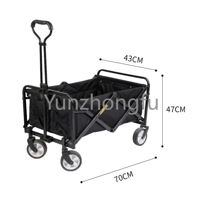 Trolley Outdoor Campsite Wagon Four-wheeled Trolley Camper Van Storage Cart Camping Trolley