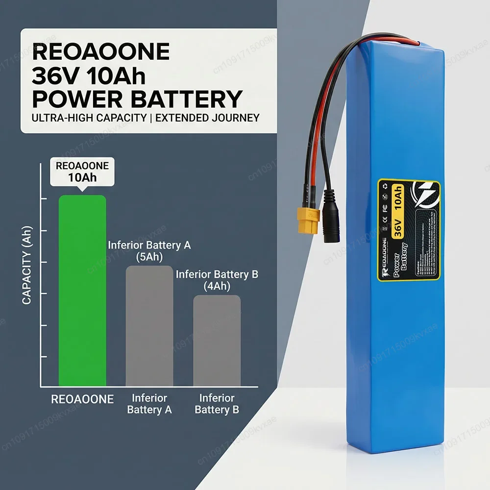 Universal 36V 10Ah 18650 Li-ion Battery 10S4P Pack for Folding Electric Bike Scooter 250W 350W 500W Engine Built in Smart BMS