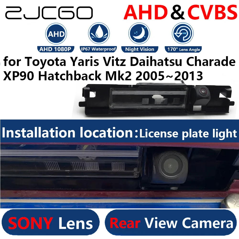 AHD 1080P Parking Backup Reverse Reversing Rear view Camera for Toyota Yaris Vitz Daihatsu Charade XP90 Hatchback Mk2 2005~2013