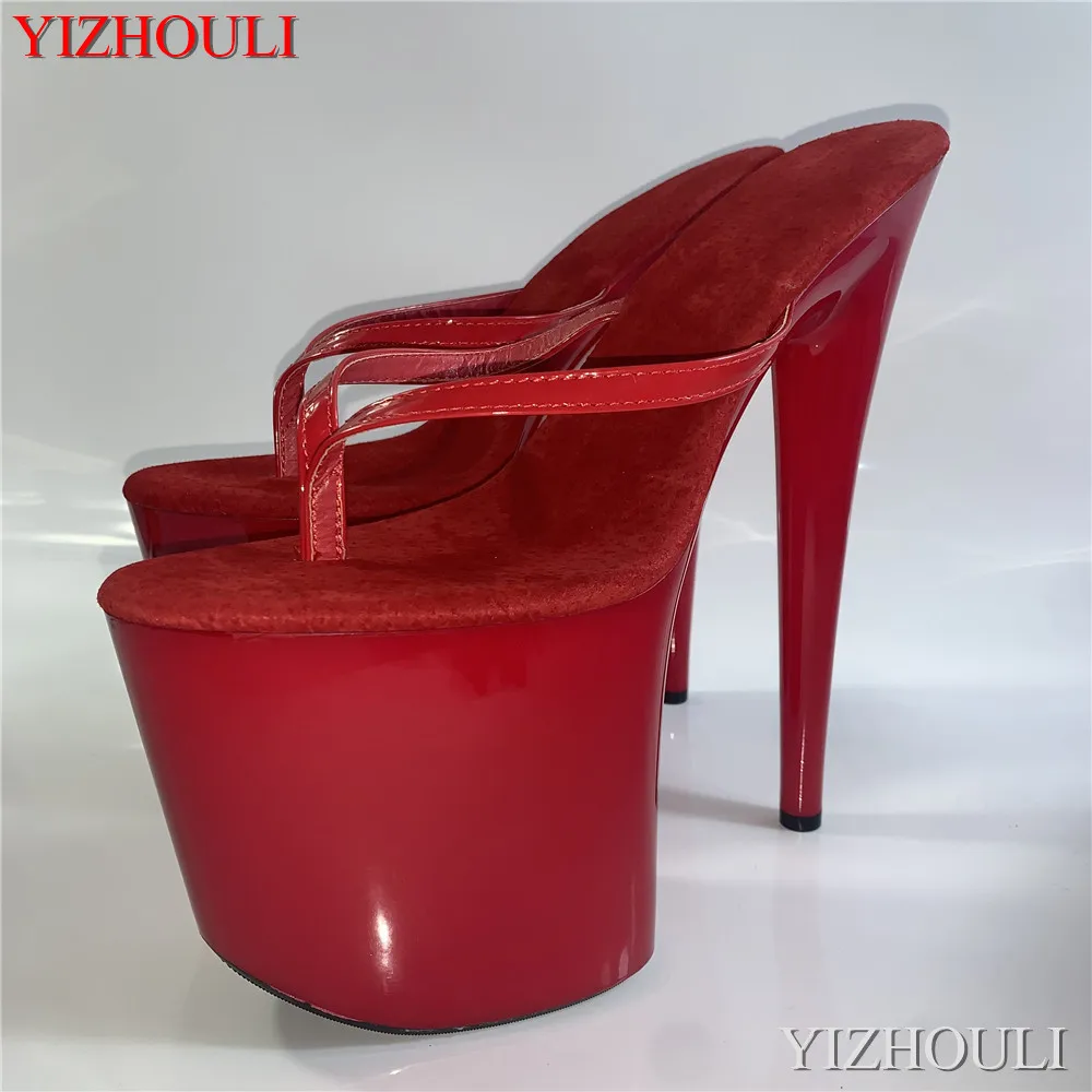 Stylish colors can be customized 15-20 cm princess flip-flops, sexy nightclub heels, summer, 6-8 inch stiletto slippers