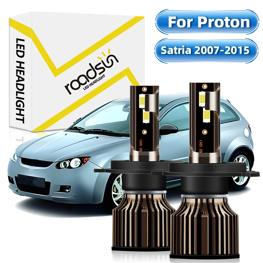 【For Proton Satria 2007-2015】LED Headlight Bulbs H4 Hi-Lo Beam lamp 6500K White Light 27000LM 400% Super Bright Plug And Play