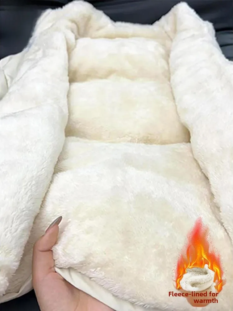 

Мужская зимняя куртка из овечьего флиса с хлопковой подкладкой, утепленная, модная, городской стиль, гарантия тепла