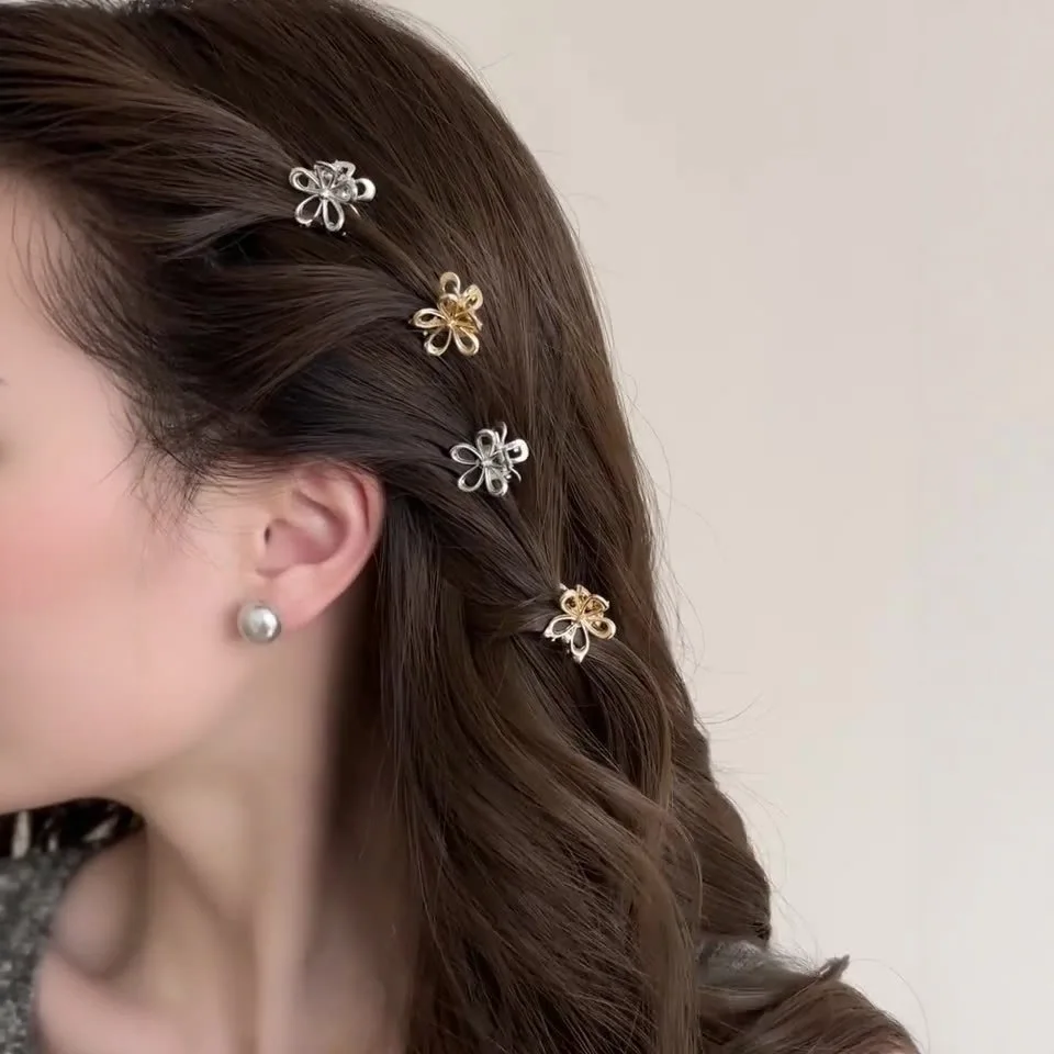 

Sweet cool metal bow small hairpin women's side clip side bangs clip forehead seamless broken hair clip