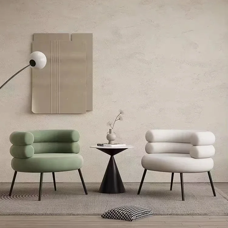 Sofá perezoso reclinable de cachemira para dormitorio y sala de estar, silla de maquillaje/vestidor Modular capitoné para uso en guardarropa de apartamento