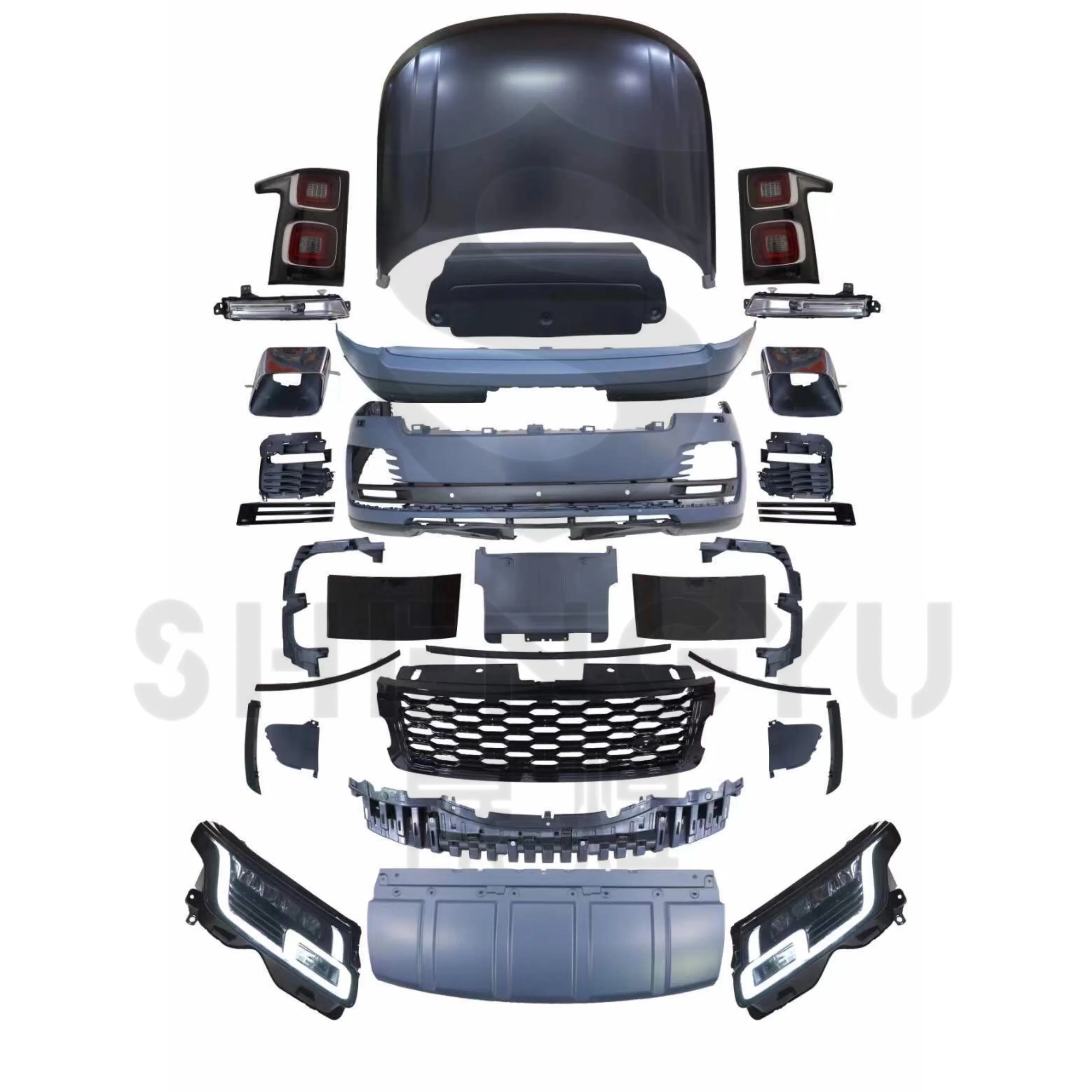 

Factory Hot Selling Body Kit Contain Front and Rear Bumper with Grille and Headlight for Range Rover Vogue 2013-2017 Change to 2