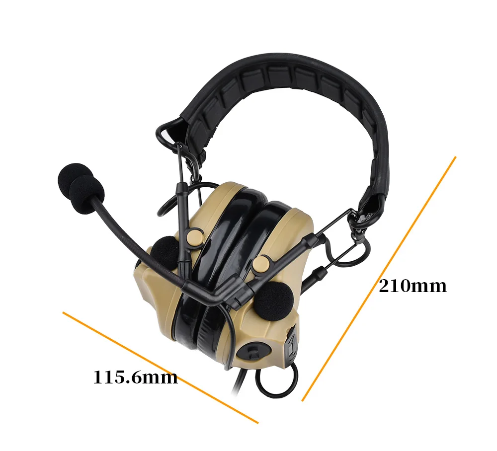 WADSN Taktischer Gehörschutz-Kopfhörer mit Kommunikationsfunktion für Helm-ARC-Schienenmontage, Praktisches Taktisches Zubehör für Outdoor-Aktivitäten – Detail 7