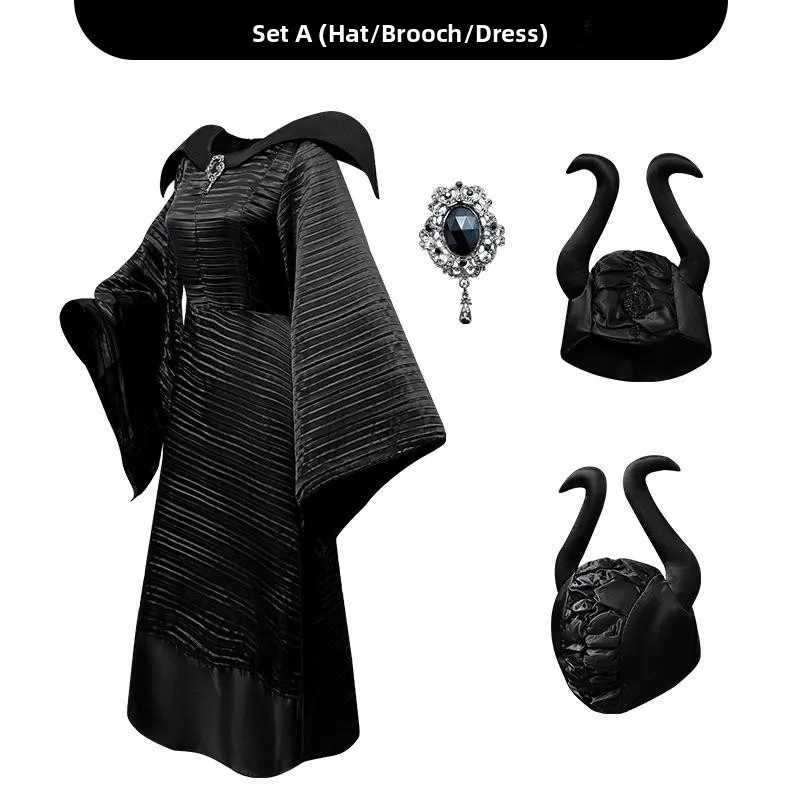 

Halloween Sleeping Curse Witch Costume Dark Witch Role-playing Stage Performance Clothing Women's Traditional Chinese Ethnic ...