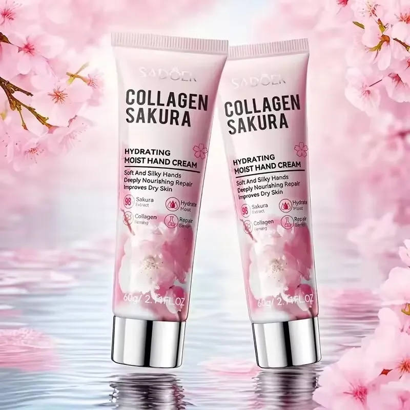 

SADOER Sakura Hand Cream Collagen Hand Moisturizing Nourishing Brightening Hydrating Hands Creams Hand Skin Care Products