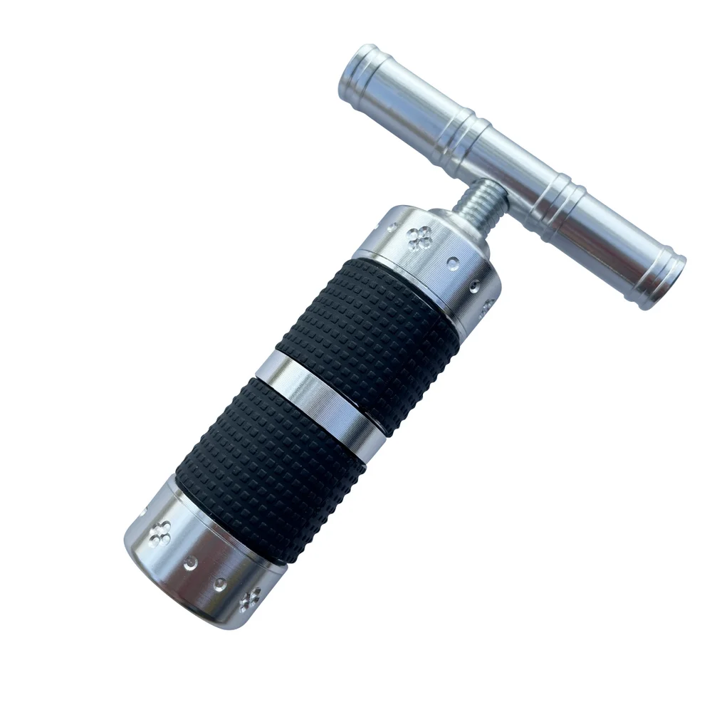 Non-slip silicone Aluminum Spice Hand Crusher Pepper Mill Handmade Smoking Press Accessories