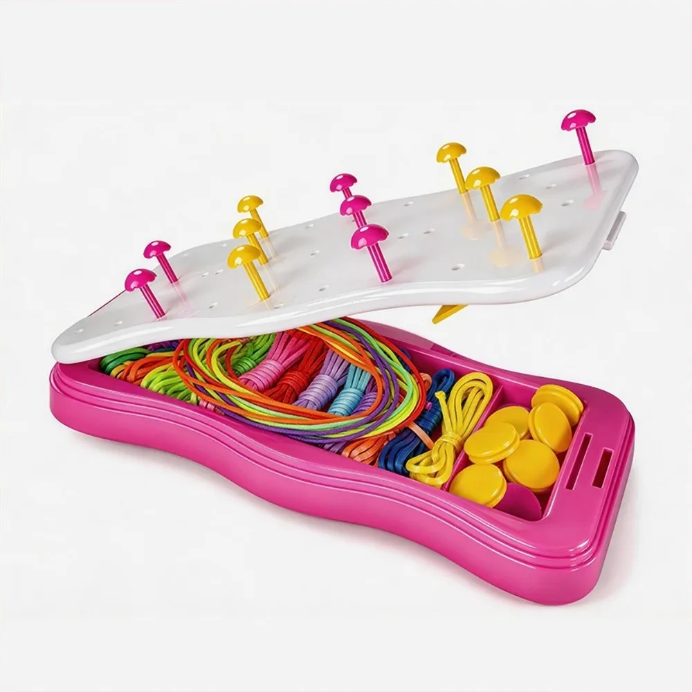 Puzzle Umbrella Rope Bracelet Weaver Set Pretend Play Colorful Rope Bracelet Making Kit Easy To Use Bracelet Beading