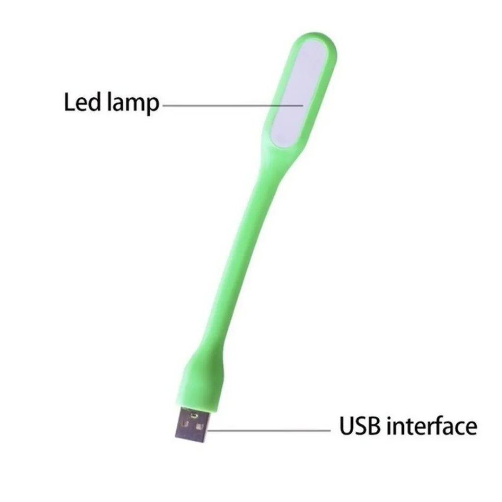 Mini luz LED de lectura de libros, lámpara de visión plegable para banco de energía, PC, portátil, USB, 5V