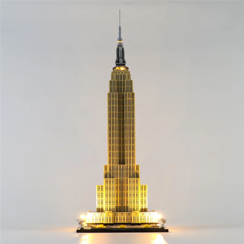 Diy LED Light Kit For LEGO 21046 Empire State Building(Only LED Light,Without Blocks Model )