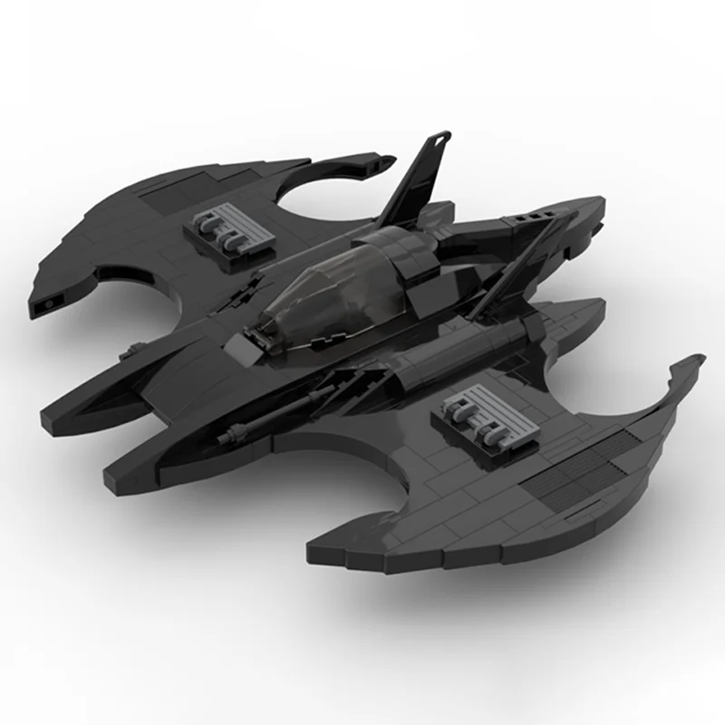 329PCS MOC Hero Movie Mod Studless Batwing 89 Design Transbricks Model Building Blocks DIY Assembly Building Blocks Display Gift