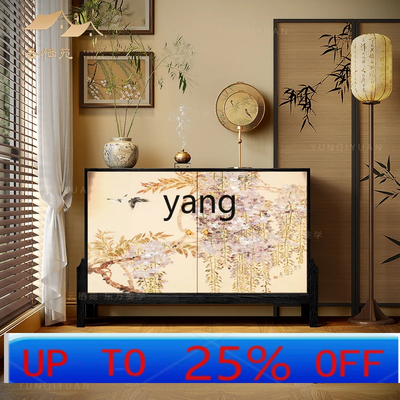 

LH light luxury new Chinese solid wood porch cabinet, chest cabinet, living room, dining side cabinet, locker, bedroom