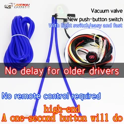 Vacuum Solenoid Valve Remote Control Switch with Light Button For Car Exhaust Pipe System Universal Modification