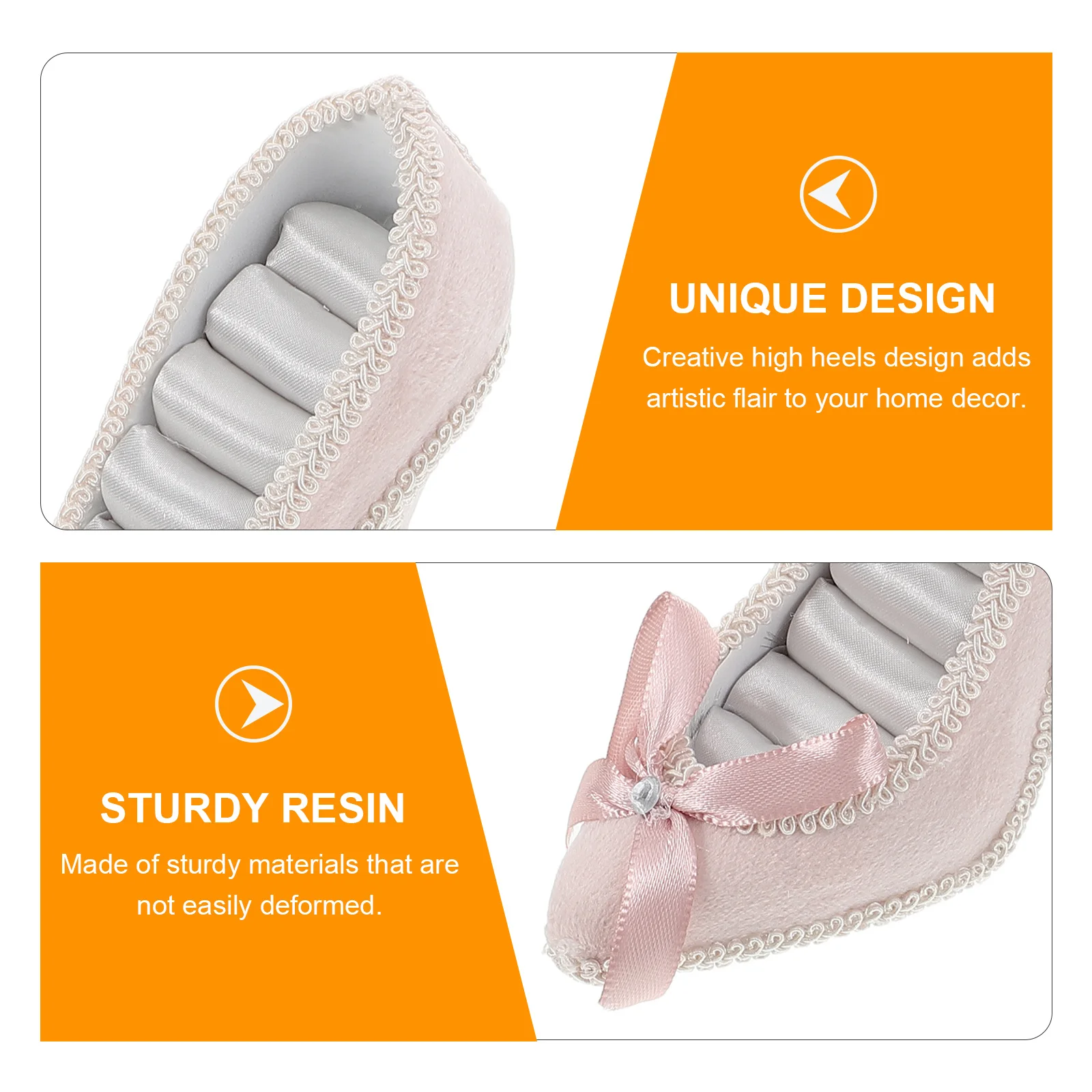 مجوهرات عرض موقف عالية الكعب الراتنج القرط المنظم قلادة حلقة حامل تخزين ديكور المنزل السفر استخدام الحذاء على شكل #3