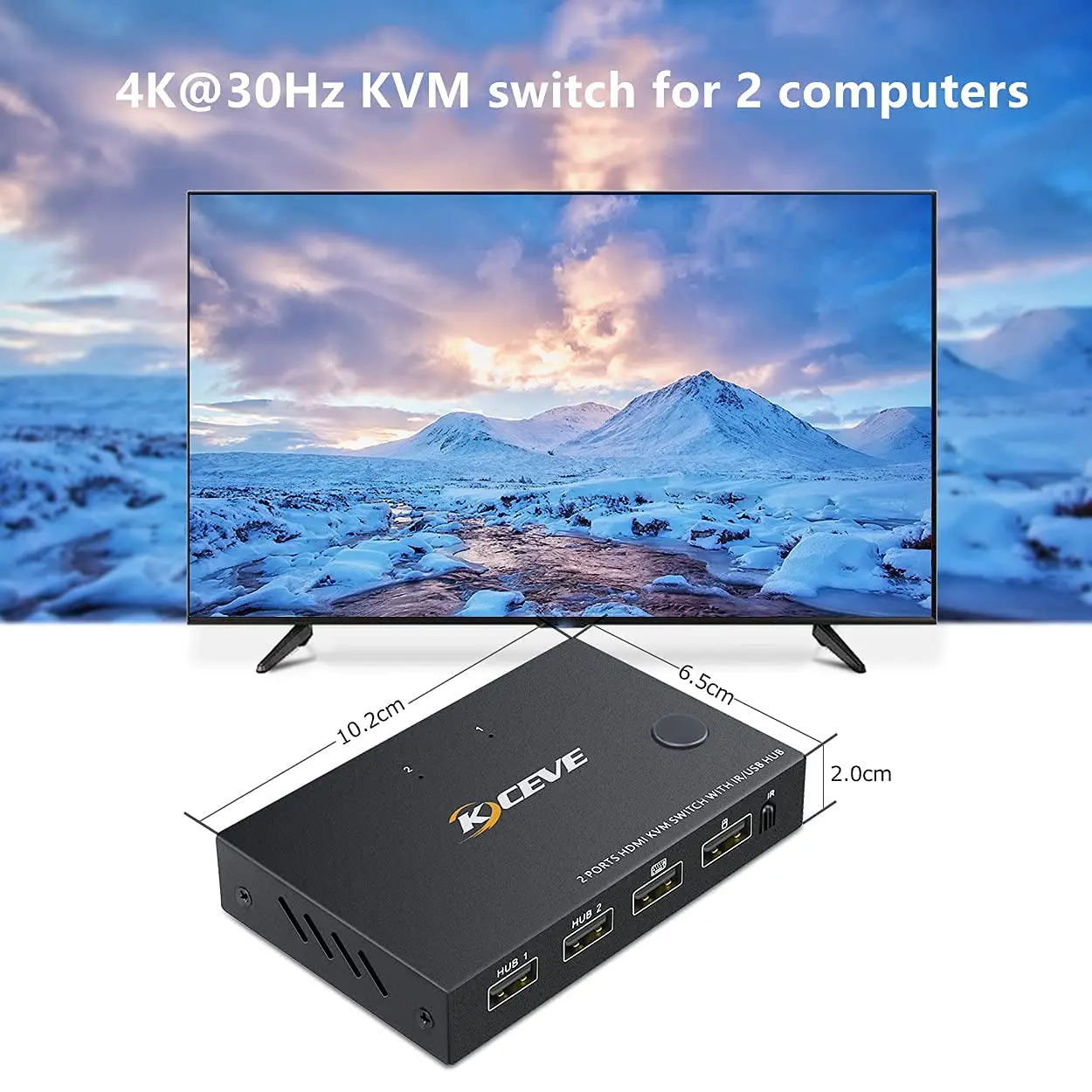 Hd Kvm Switcher 4K 2 In 1 Uit Usb Kvm Switcher Toetsenbord Muis Usb Shared Display Synchronisatie Controller Computer Accessoires