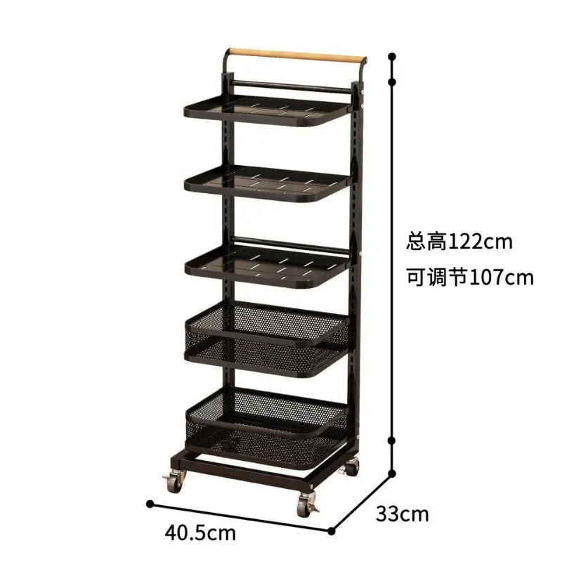 Pot rack, kitchen shelf, floor-to-ceiling, multi-layer household adjustable  shelf, vegetable  rack, iron