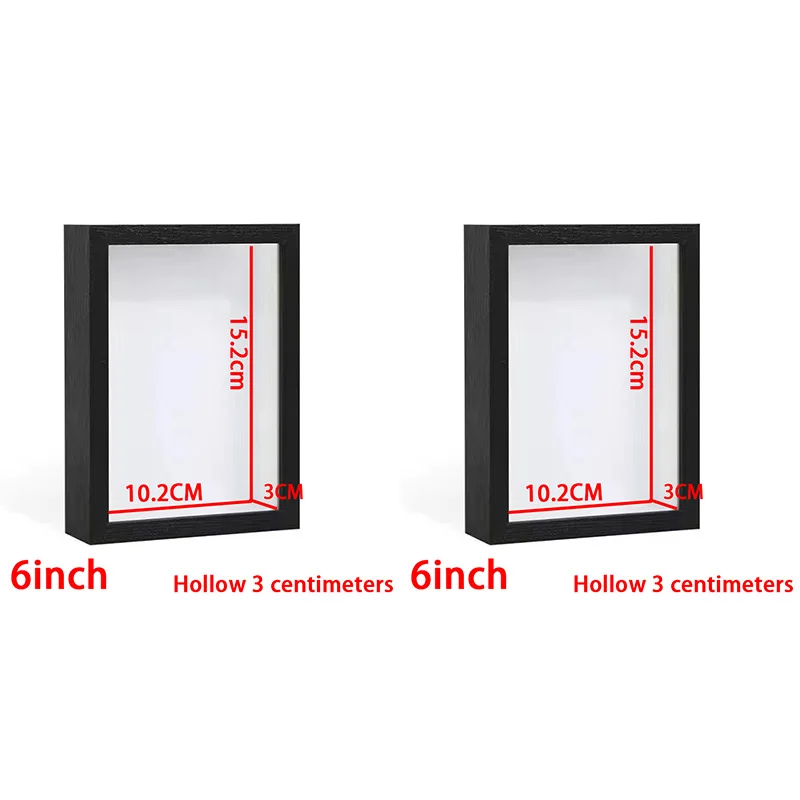 Shadow Box Depth 3cm Wooden Photo Frame for Displaying 3D Works