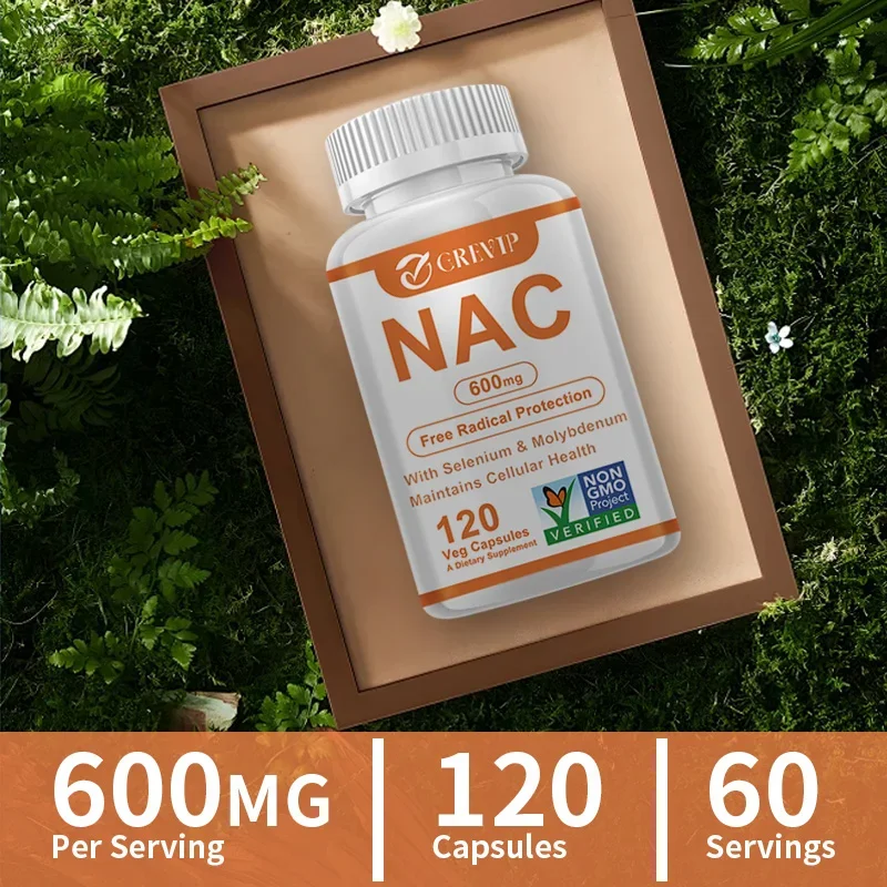 NAC (N-Acetyl Cysteine) 600 Mg - Protects Against Free Radicals and Maintains Cellular Health