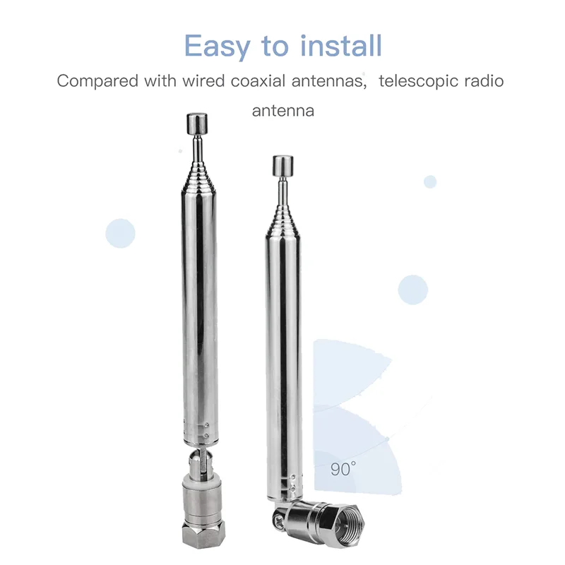 FM ラジオアンテナ交換伸縮ネジ F タイプオスプラグコネクタアダプタ AV ステレオレシーバーホームアンプ