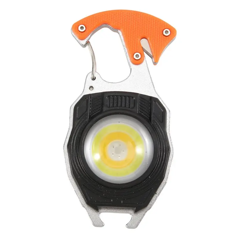 Handy Tool Outdoor Portable Keychain Work Light, Multifunctional Waterproof Rechargeable COB Light, Bottle Opener & Screwdrivers
