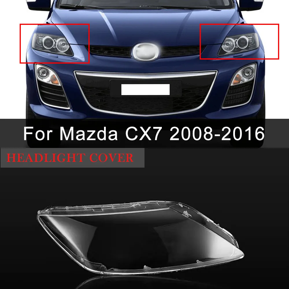 

Автомобильная крышка для объектива Mazda CX-7 2008-2016, прозрачная крышка для фары, корпус налобного фонаря, абажур из оргстекла, автомобильные аксессуары