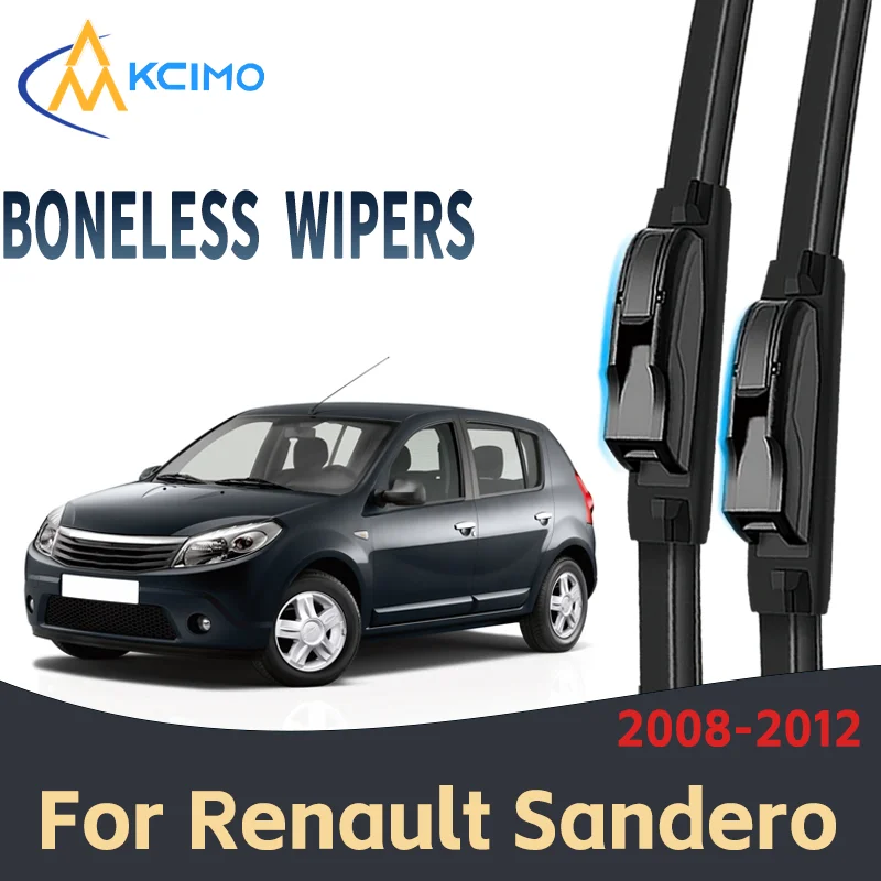 

2Pcs Original Quality Front Wiper Blades For Renault Sandero 2008-2012 Ultimate Silent Efficient Cleaner OE Standard Rubber