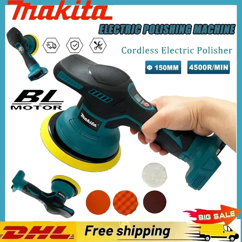 

Беспроводная полировальная машина Makita для автомобиля, 8 скоростей, электрическая, для восстановления и полировки, беспроводной полировальный аппарат