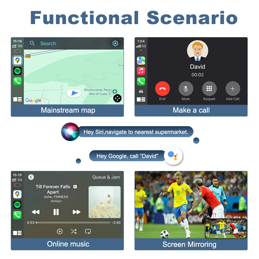 CarPlay اللاسلكي Android Auto يناسب 2009-2012 كاديلاك CTS شاشة تلسكوبية التوصيل والتشغيل الوسائط المتعددة USB الملاحة DSP
