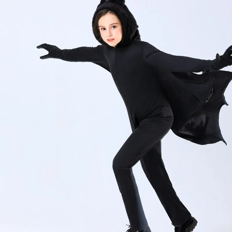 

Halloween Boys Girls Vampire Bat Fancy Dress Children Jumpsuit Outfit Costume Clothes Set