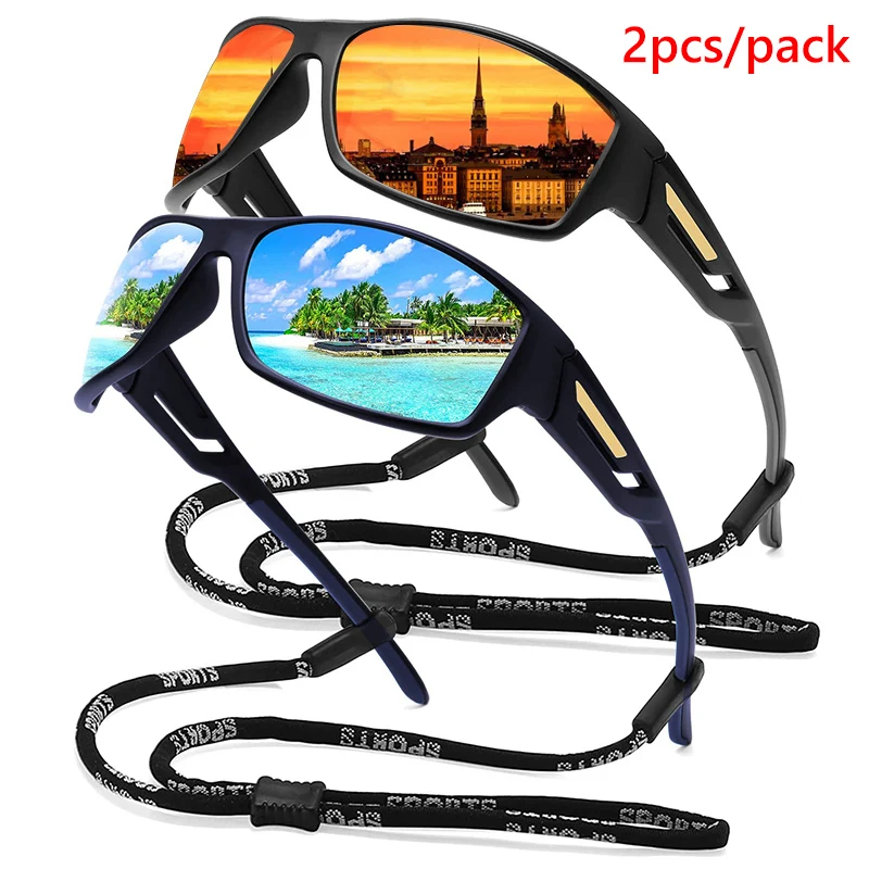 

2pcs Classic Cycling Sunglasses For Men Women Polarized Sun Glasses TR90 Sports Fishing Road Riding Goggles UV400 gafas ciclismo