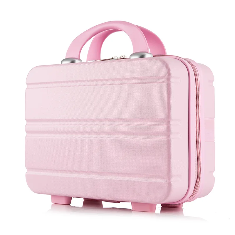 Mini valise à bonbons de 14 pouces, nouvel arrivage, jolie valise à cosmétiques en diamant, petite valise rose à fermeture éclair, boîte de rangement, 2023