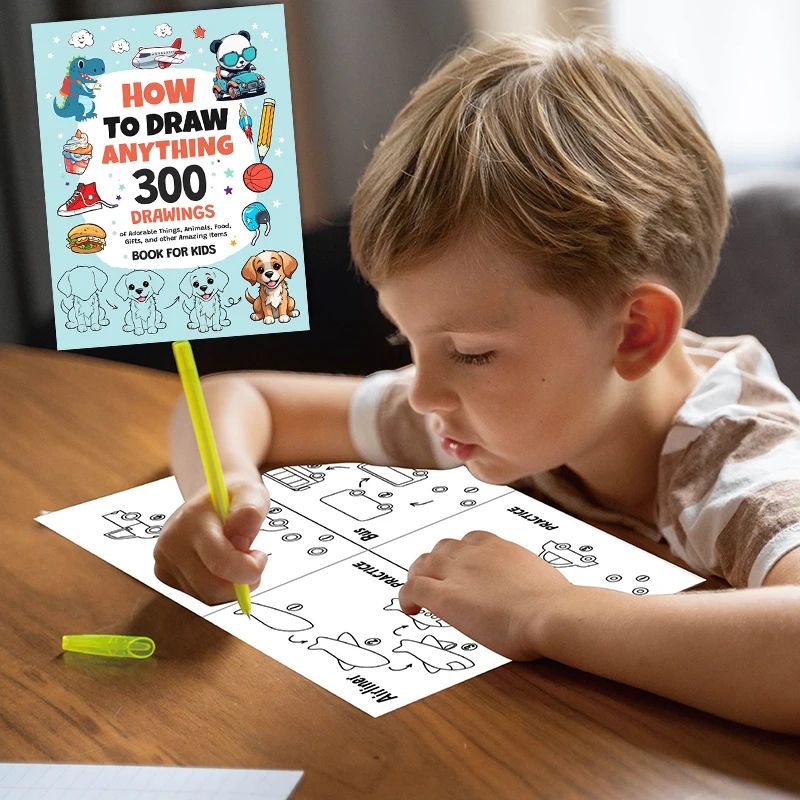 New Book For Kids How To Draw Anything: 300 Drawings Of Adorable Things Animals Food Gifts