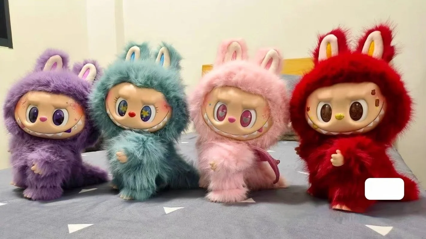 

In Stock New 38cm The Monster Labubu Series Zimomo Big Angel Creative Doll Vinyl Pendant Doll Model Replica Toys Birthday Gifts