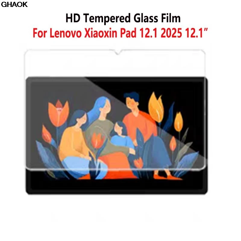 2 Pieces For Lenovo Xiaoxin Pad 12.1 2025 HD Tempered Glass Film TB365FC 12.1 Inch 9H Anti Scratch Screen Protector Tablet film