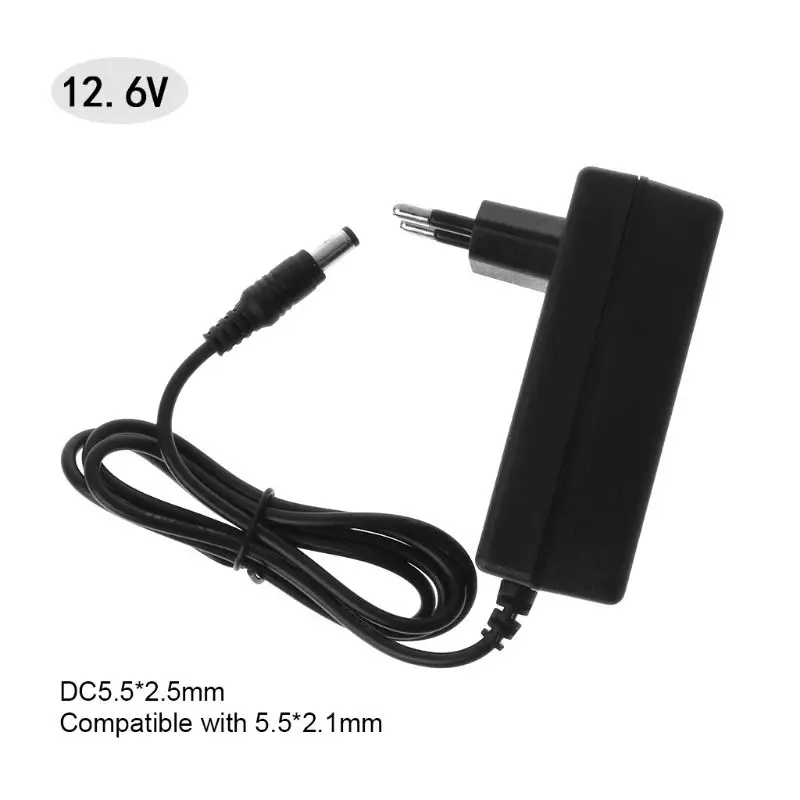 AC100-240V 50/60HZ 2A 12.6V EU US Plug Lithium Power Adapter EU US Plug Transformer Lithium Battery Charger Accessories Dropship