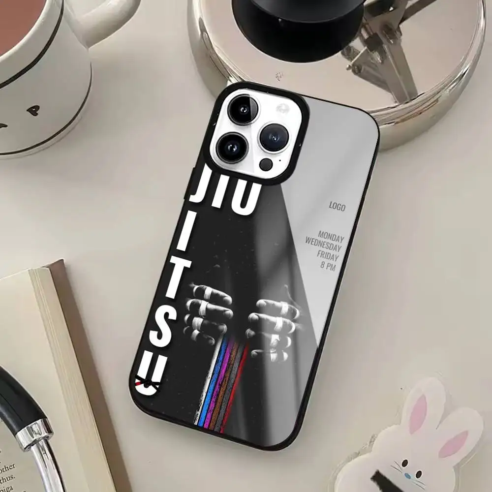 BJJ brasileño Jiu Jitsu funda de teléfono con carga inalámbrica magnética para iPhone11/12/13/14/15/16/17pro Max Compatible con modelos más