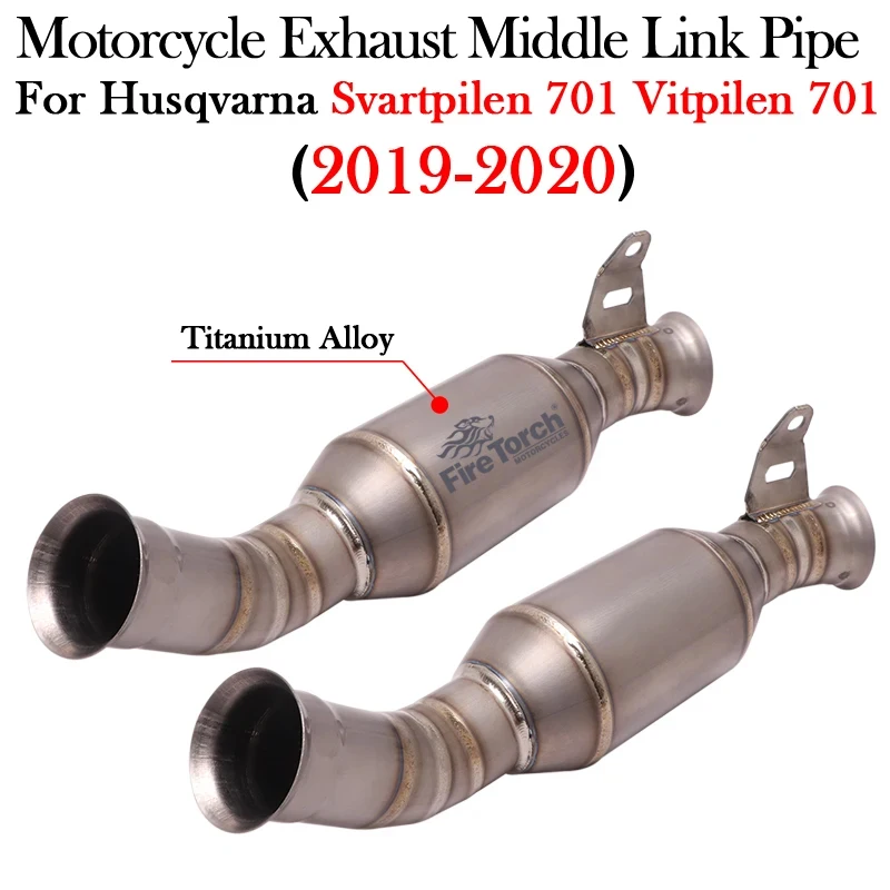 

For Husqvarna Vitpilen Svartpilen 701 2019 2020 Motorcycle Titanium Alloy Exhaust Modify Escape Moto Middle Link Pipe Bike Tube