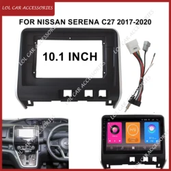 닛산 세레나 C27 2017-2020용 10.1인치 안드로이드 카 라디오 스테레오 DVD GPS MP5 플레이어 2 Din 헤드 유닛 파시아 대시 프레임 커버