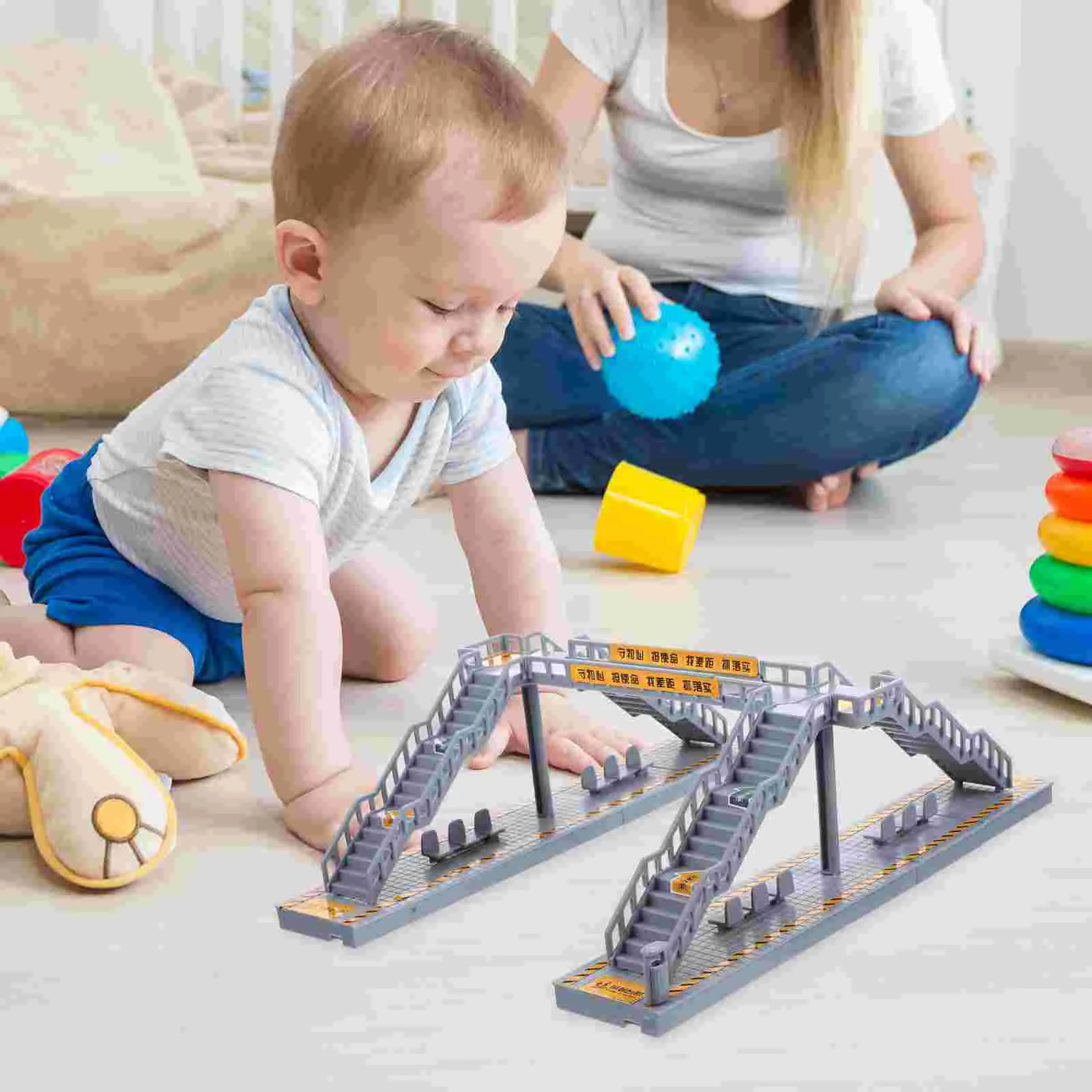 

Pedestrian Bridge Sand Table Material Mini Footbridge Toy Plastic Model Decor Decoration Train