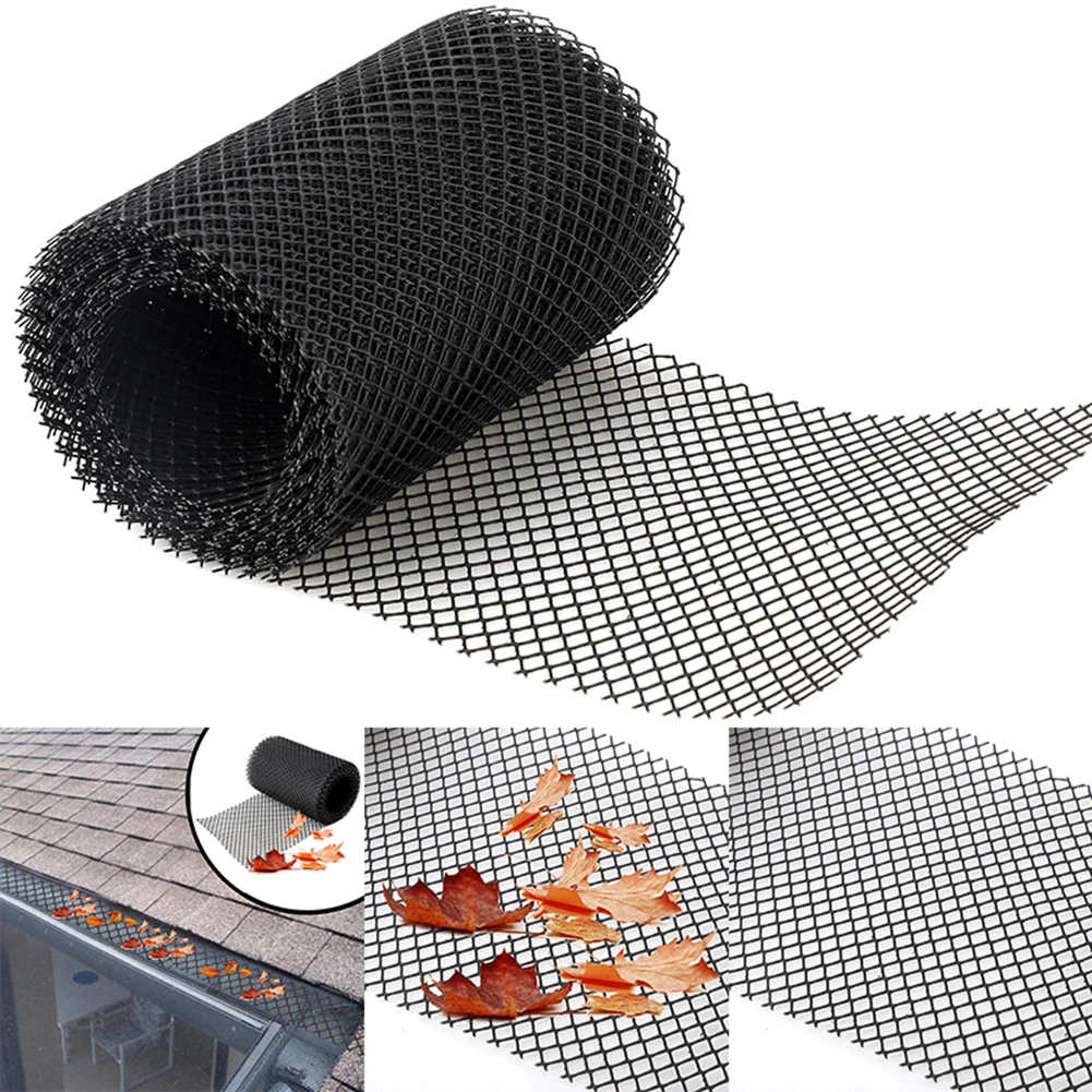 

Plastic Dust Prevention With Fixing Bracket Rain Gutter Guard Fallen Leaves Repellent Net Clog Prevention 600 *15cm