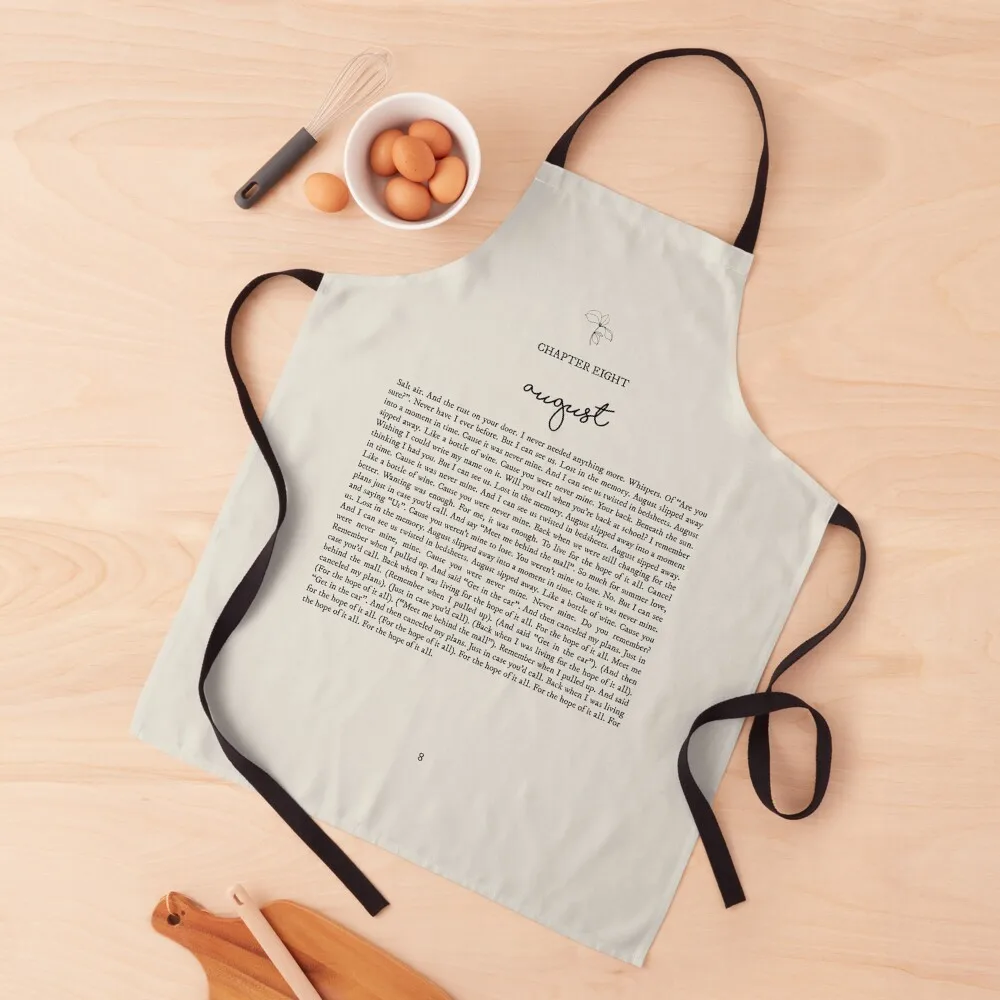 

August Lyrics Apron Men's Kitchen Manicurists professional hairdresser Kitchenware Apron