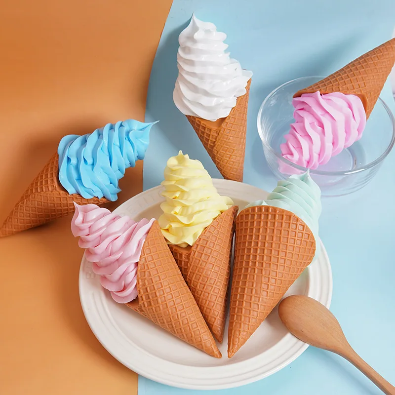 

Large Simulation Ice Cream Model Fake Cake Decoration Photography Prop Food Simulation Cake Model Tea Table Decoration